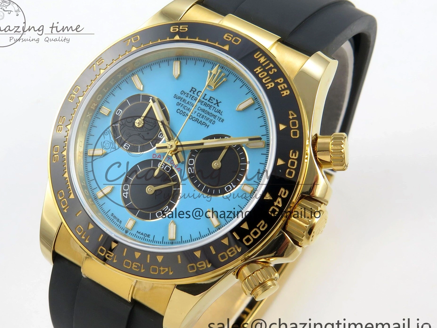 0408 Daytona 126518 QF 1:1 Best Edition Tiffany Turquoise Blue Dial Sticks Markers on Oysterflex Strap SH4131 V6（Gain Weight） Versatile 106